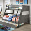 Hoople Twin/Full Bunk Bed in Gray Finish by Furniture of America - FOA-CM-BK963GY - Image 2 of 0