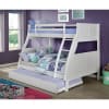 Hoople Twin/Full Bunk Bed in White Finish by Furniture of America - FOA-CM-BK963WH - Image 1 of 0