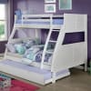 Hoople Twin/Full Bunk Bed in White Finish by Furniture of America - FOA-CM-BK963WH - Image 2 of 0