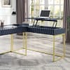 Freiburg Executive Home Office Desk in Antique Blue Finish by Furniture of America - FOA-CM-DK406BL - Image 2 of 0