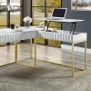 Freiburg Executive Home Office Desk in Antique White Finish by Furniture of America - FOA-CM-DK406WH - Image 2 of 0
