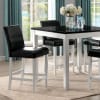 Mathilda 5 Piece Counter Height Dining Set in Black/White Finish by Furniture of America - FOA-CM3143PT-5PK - Image 2 of 0