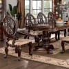 Normandy 7 Piece Dining Room Set in Brown Cherry/Tan Finish by Furniture of America - FOA-CM3145 - Image 2 of 0