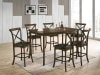 Buhl I 7 Piece Counter Height Dining Set in Burnished Oak Finish by Furniture of America - FOA-CM3148PT - Image 1 of 0