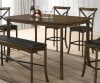 Buhl I 7 Piece Counter Height Dining Set in Burnished Oak Finish by Furniture of America - FOA-CM3148PT - Image 3 of 0