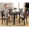 Glenham 5 Piece Dining Room Set in Brushed Black Finish by Furniture of America - FOA-CM3175T-5PK - Image 1 of 0