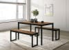 Tripoli 3 Piece Dining Room Set in Walnut/Black Finish by Furniture of America - FOA-CM3202BR-T-3PK - Image 1 of 0