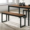 Tripoli 3 Piece Dining Room Set in Walnut/Black Finish by Furniture of America - FOA-CM3202BR-T-3PK - Image 2 of 0