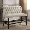 Sania III 7 Piece Counter Height Dining Set with Ivory Chairs by Furniture of America - FOA-CM3324BK-PT-54-IVORY - Image 5 of 0