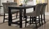 Sania II 5 Piece Counter Height Dining Set with Gray Chairs by Furniture of America - FOA-CM3324BK-PT-GRAY - Image 2 of 0