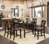 Bridgeville 7 Piece Counter Height Dining Set in Wire Brushed Rustic Brown Finish by Furniture of America - FOA-CM3344PT - Image 1 of 0