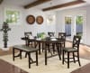 Bridgeville 7 Piece Counter Height Dining Set in Wire Brushed Rustic Brown Finish by Furniture of America - FOA-CM3344PT - Image 2 of 0