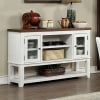 Auletta 7 Piece Dining Room Set in Distressed White/Distressed Dark Oak Finish by Furniture of America - FOA-CM3417-7PK - Image 5 of 0