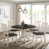 Haleigh 5 Piece Round Table Dining Room Set in Antique White/Dark Walnut Finish by Furniture of America - FOA-CM3491RT - Image 1 of 0
