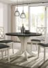 Haleigh 5 Piece Round Table Dining Room Set in Antique White/Dark Walnut Finish by Furniture of America - FOA-CM3491RT - Image 2 of 0