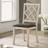 Haleigh 5 Piece Round Table Dining Room Set in Antique White/Dark Walnut Finish by Furniture of America - FOA-CM3491RT - Image 5 of 0