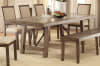Colette 7 Piece Dining Room Set with Side and Wingback Chair by Furniture of America - FOA-CM3562T-78-CM3829F - Image 2 of 0