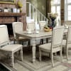 Holcroft 7 Piece Dining Room Set in Antique White/Ivory Finish by Furniture of America - FOA-CM3600T-7PK - Image 2 of 0