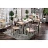 Taylah 7 Piece Dining Room Set in Weathered Gray/Beige Finish by Furniture of America - FOA-CM3607T-7PK - Image 1 of 0