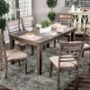 Taylah 7 Piece Dining Room Set in Weathered Gray/Beige Finish by Furniture of America - FOA-CM3607T-7PK - Image 2 of 0