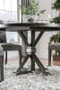 Alfred 5 Piece Round Table Dining Room Set with Light Gray Chairs by Furniture of America - FOA-CM3735-R-CM3735LG - Image 4 of 0