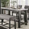 Brule 5 Piece Counter Height Dining Set with Gray Chairs by Furniture of America - FOA-CM3736PT-CM3736GY-PC - Image 2 of 0