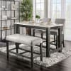 Brule 5 Piece Counter Height Dining Set with Light Gray Chairs by Furniture of America - FOA-CM3736PT-CM3736LG-PC - Image 1 of 0