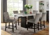 Kian 7 Piece Counter Height Dining Set in White/Black Finish by Furniture of America - FOA-CM3744PT - Image 1 of 0