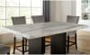 Kian 7 Piece Counter Height Dining Set in White/Black Finish by Furniture of America - FOA-CM3744PT - Image 3 of 0