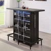 Dicarda 3 Piece Bar Table Dining Set in Black/Distressed Dark Oak Finish by Furniture of America - FOA-CM3789BK-BT - Image 3 of 0