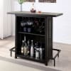 Dicarda 3 Piece Bar Table Dining Set in Black/Distressed Dark Oak Finish by Furniture of America - FOA-CM3789BK-BT - Image 4 of 0