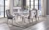 Neuveville 7 Piece Dining Room Set in White/Chrome/Gray Finish by Furniture of America - FOA-CM3903WH-T - Image 1 of 0