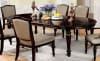 Harrington 7 Piece Dining Table Set with Tan Fabric Chair by Furniture of America - FOA-CM3970TTF - Image 2 of 0