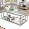 Rylee 2 Piece Occasional Table Set in Chrome by Furniture of America - FOA-CM4166CRM-2PK - Image 3 of 0