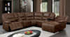 Chantelle Power Sectional Sofa in Brown by Furniture of America - FOA-CM6229BR - Image 1 of 0