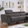 Napanee Sectional Sofa w/ Armless Chair in Dark Gray Finish by Furniture of America - FOA-CM6254GY-AC - Image 3 of 0