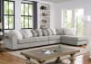 Leandra Sectional Sofa w/ Armless Chair in Light Gray Finish by Furniture of America - FOA-CM6258LG-AC - Image 1 of 0