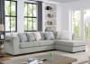 Leandra Sectional Sofa w/ Armless Chair in Light Gray Finish by Furniture of America - FOA-CM6258LG-AC - Image 2 of 0