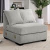 Leandra Sectional Sofa w/ Armless Chair in Light Gray Finish by Furniture of America - FOA-CM6258LG-AC - Image 3 of 0