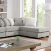 Leandra Sectional Sofa w/ Armless Chair in Light Gray Finish by Furniture of America - FOA-CM6258LG-AC - Image 4 of 0
