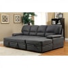 Alcester Sectional in Graphite by Furniture of America - FOA-CM6908BK - Image 3 of 0