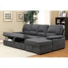 Alcester Sectional in Graphite by Furniture of America - FOA-CM6908BK - Image 4 of 0