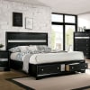 Chrissy 6 Piece Bedroom Set in Black Finish by Furniture of America - FOA-CM7552BK - Image 2 of 0