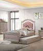 Allie Twin Bed in Rose Gold Finish by Furniture of America - FOA-CM7901RG-B - Image 1 of 0