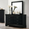 Louis Philippe 6 Piece Bedroom Set in Black Finish by Furniture of America - FOA-FM7866BK - Image 5 of 0