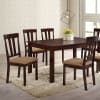 Topeka 7 Piece Rectangular Dining Room Set in Walnut and Beige by Furniture of America - FOA-NX3001T-7PC - Image 2 of 0