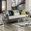Mariella 2 Piece Sofa Set in Gray/Beige/Teal/Olive Finish by Furniture of America - FOA-SM2286 - Image 2 of 0