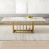 2 Piece Occasional Table in White Marble with Gold Finish Set by Homey Design - HD-06-OT - Image 2 of 0