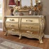 Versailles 6 Piece Bedroom Set in Metallic Antique Gold Finish by Homey Design - HD-1801 - Image 4 of 0