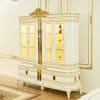 China Cabinet in Classic White and Gold Finish by Homey Design - HD-1882-CB - Image 1 of 0